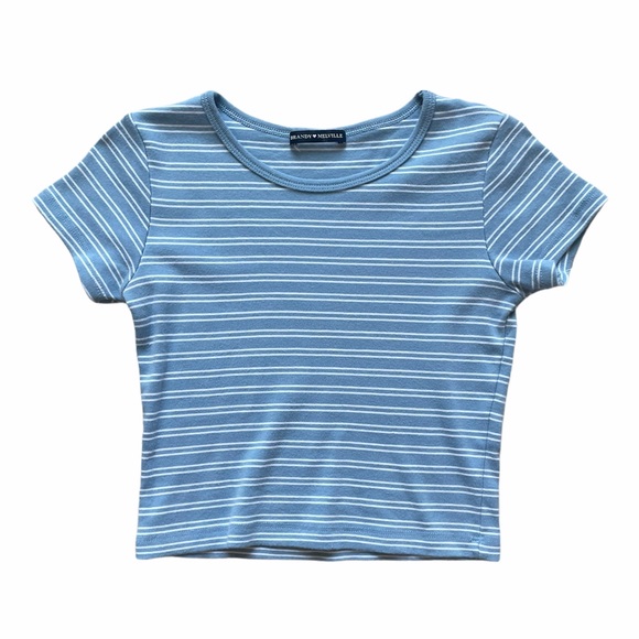 Brandy Melville Tops Brandy Melville Striped Baby Tee Poshmark